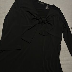 Vintage Black V-Neck Top
